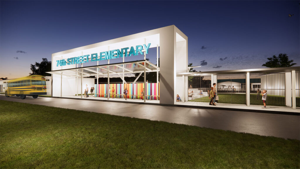 74th Street Elementary Bus Drop Off Rendering