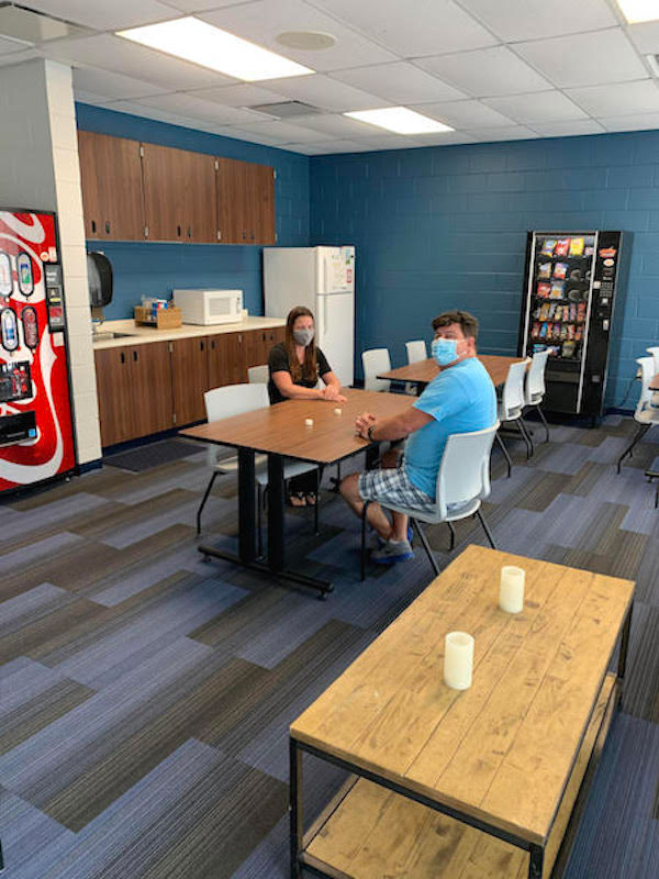 Perkins Elementary Staff Lounge After Renovations - Happy Teachers