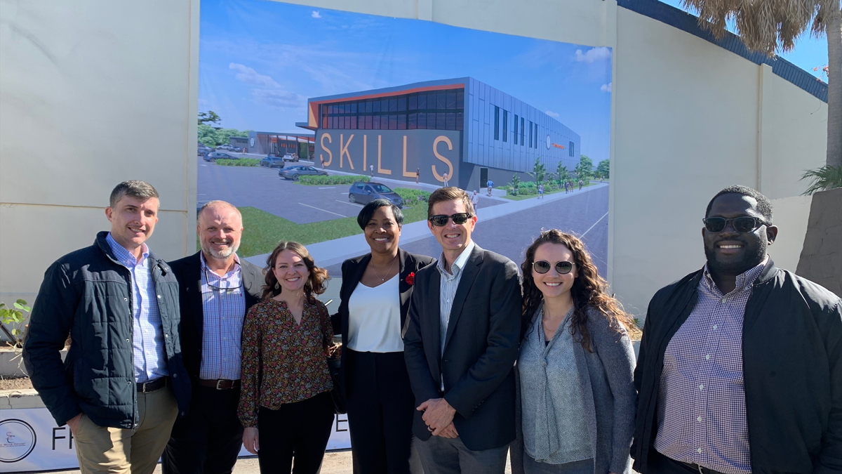 WJA/WJC Team On Site for the Skills Center Collaborative Groundbreaking