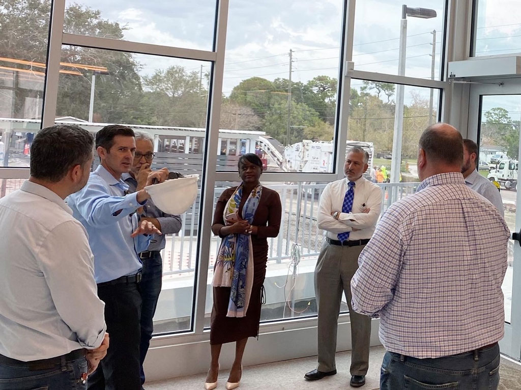 WJA Team Hosts Tour of the Nearly Completed Shore Acres Recreation Center