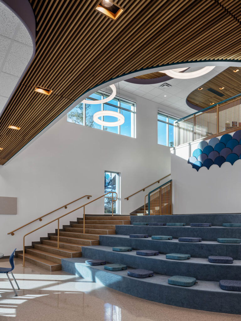 Makerspace integrated with a traditional stair